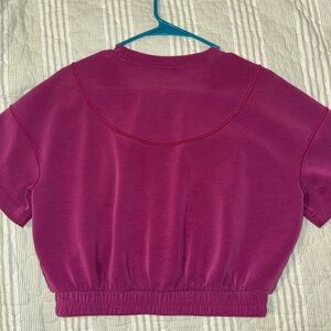 Lululemon soft stream gathered t shirt. Size 6. Color: magenta purple pink